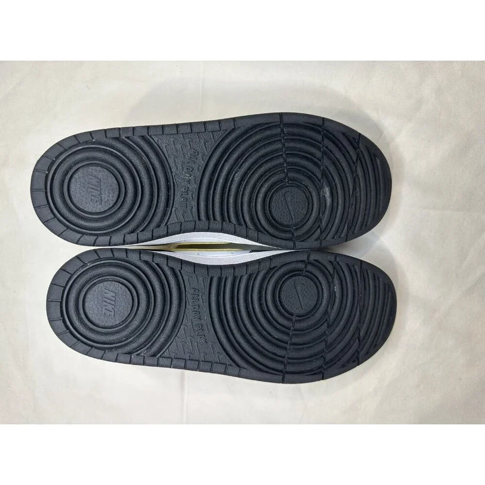 Nike Court Borough Low 2 Gray White and Yellow Smiley (GS) DO6688-100 Size 5.5YU